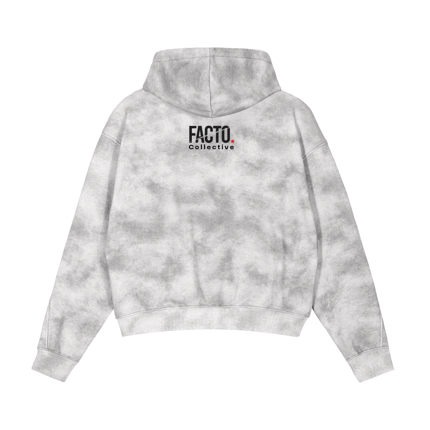 Factp Dirty Washed Zip-Up Fleece Hoodie